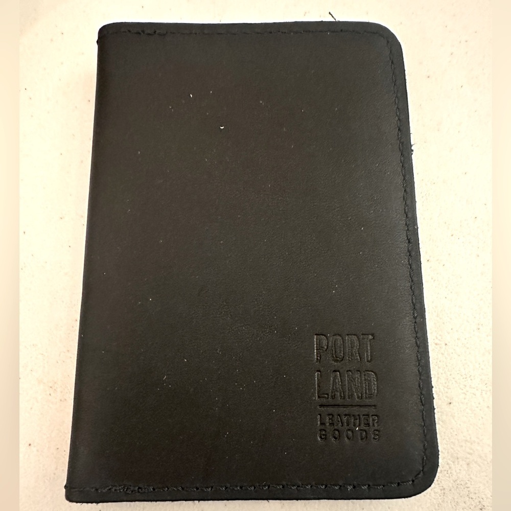 Portland Leather Goods Smooth Black Passport Holder